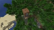 An example of using walls for vertical redstone updates (Image via Minecraft)